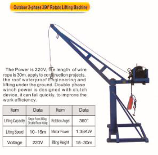 Grua Winche Griratoria 500/1000kg
